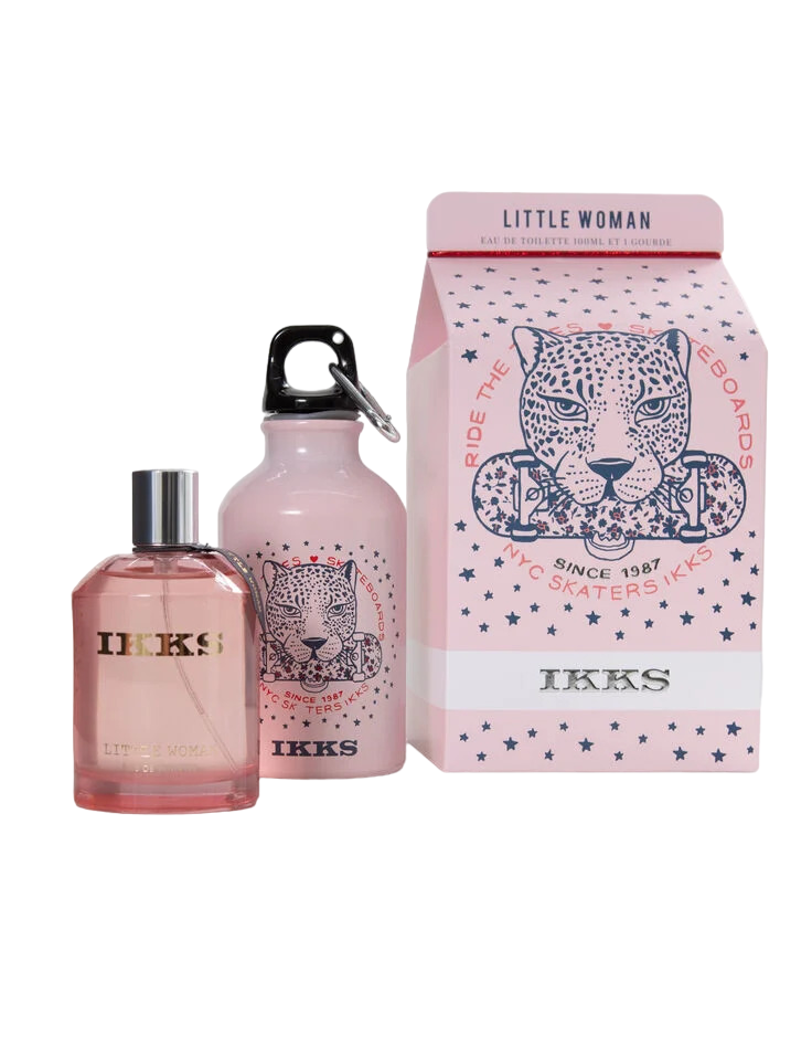 IKKS Little Woman Eau de Toilette 100 ml Set mit pinker Glas-Trinkflasche