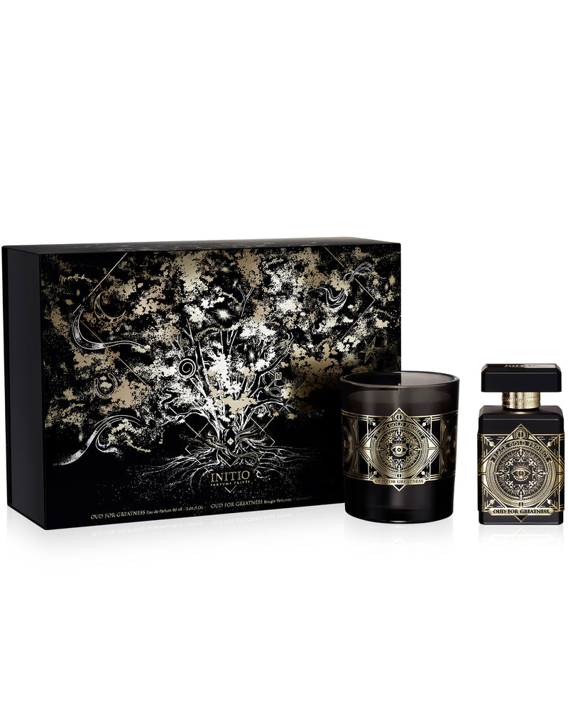 Initio Oud For Greatness Geschenkset mit Eau de Parfum und Duftkerze