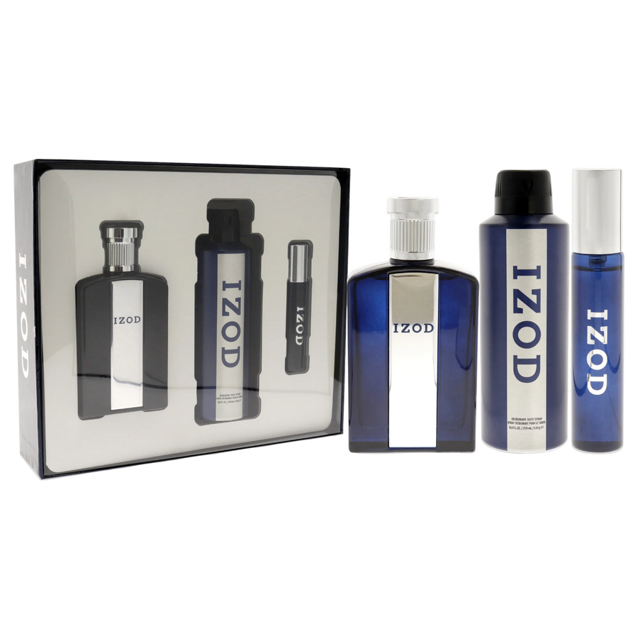 Izod Duftset für Herren mit Eau de Toilette 100 ml und 15 ml sowie Scented Spray 200 ml