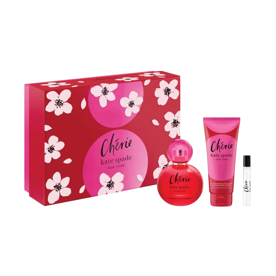 Kate Spade Chérie Geschenkset mit Eau de Parfum 100 ml und 7,5 ml sowie Body Lotion 100 ml