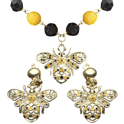 "SET KETTE UND OHRRINGE BIENE" – Vorderansicht