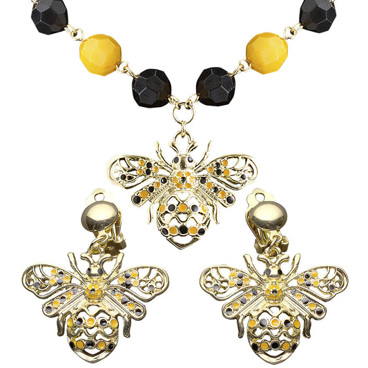 "SET KETTE UND OHRRINGE BIENE" – Vorderansicht