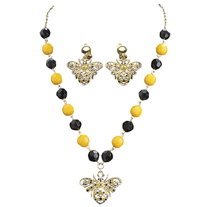 "SET KETTE UND OHRRINGE BIENE" – Detailansicht