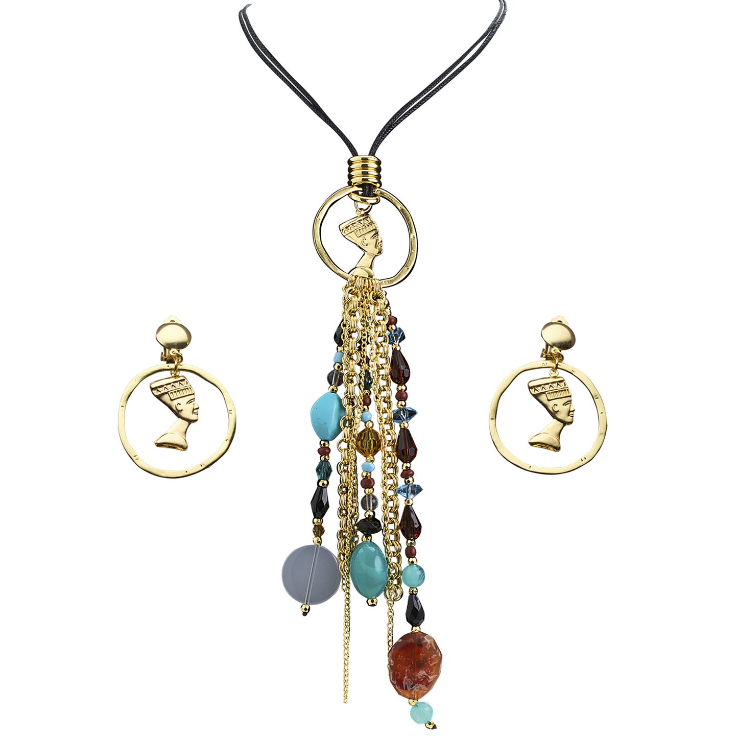 "SET KETTE UND OHRRINGE CLEOPATRA" – Detailansicht