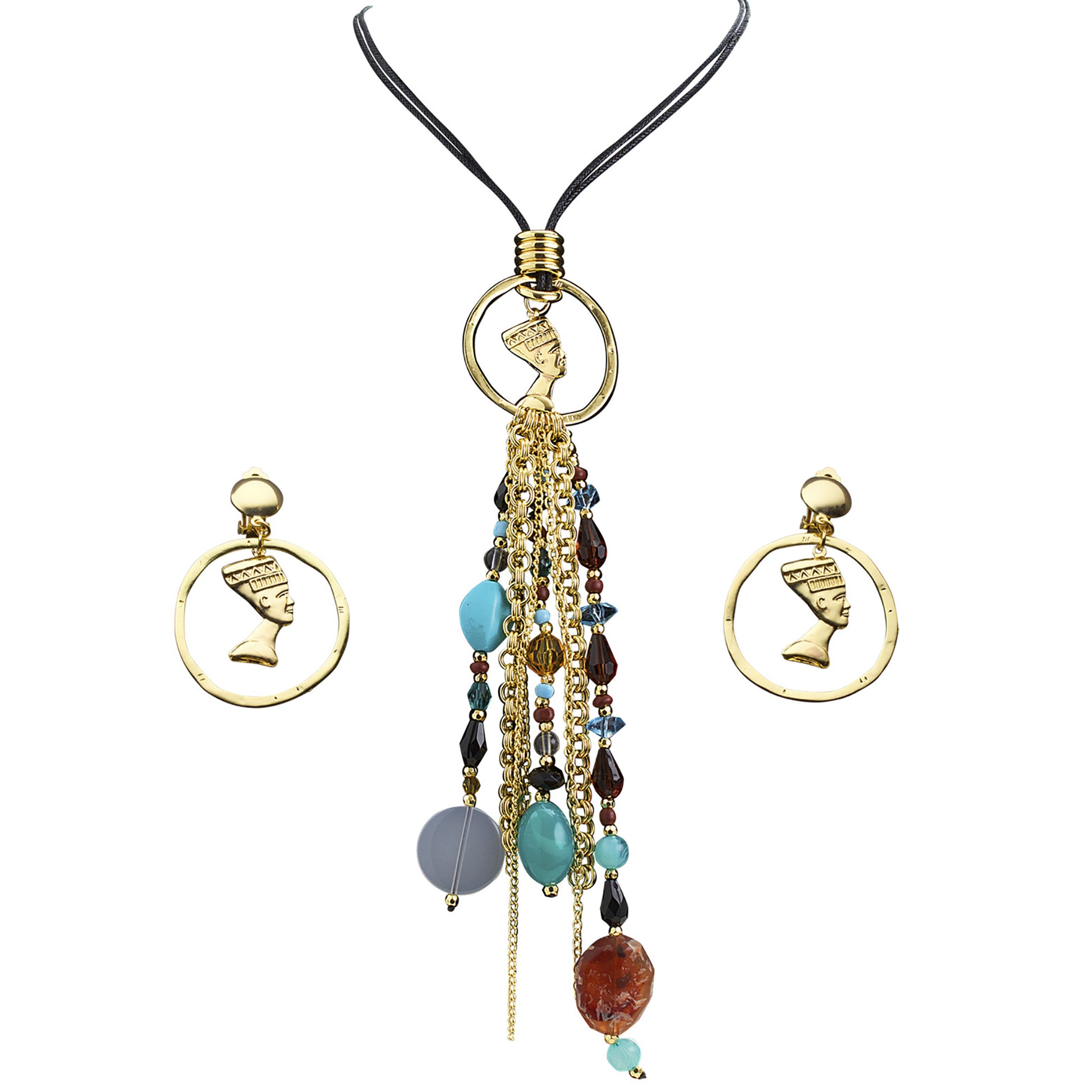"SET KETTE UND OHRRINGE CLEOPATRA" – Detailansicht
