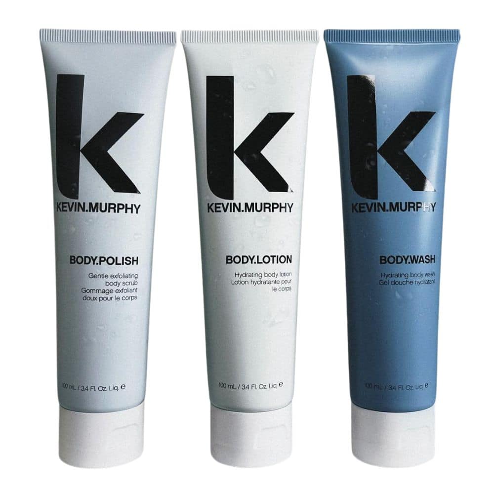 Kevin Murphy Body Pflege-Set mit Body Wash, Body Lotion und Body Scrub, 3 x 100 ml