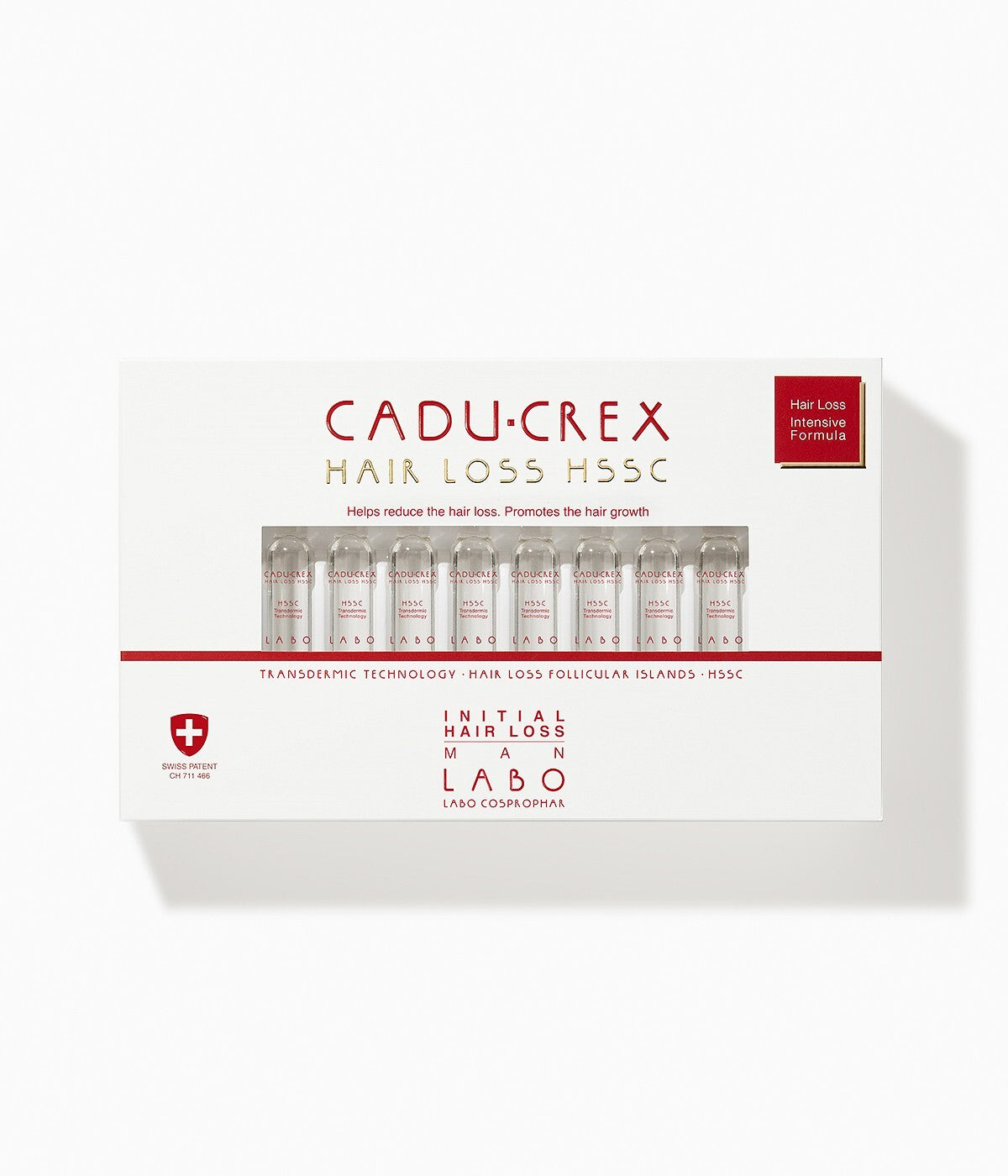 Setzen, Labo Suisse, Cadu-Crex Initial Stage, Gegen Haarausfall, Ampullen Behandlungsserum, Für die Kopfhaut, Für Männer, 20 stk, 3.5 ml