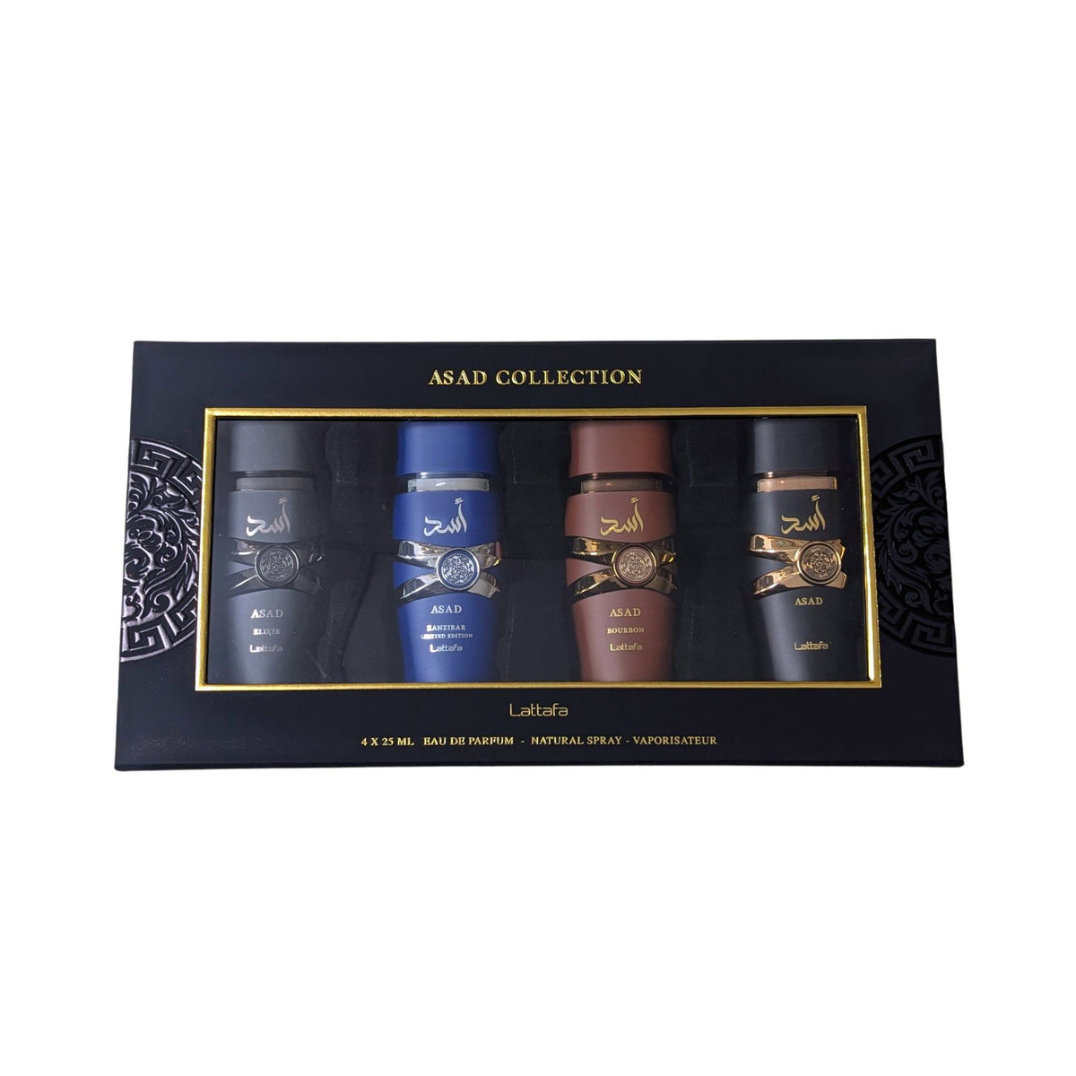 Lattafa Asad Duftset für Herren mit vier Eau de Parfum à 25 ml