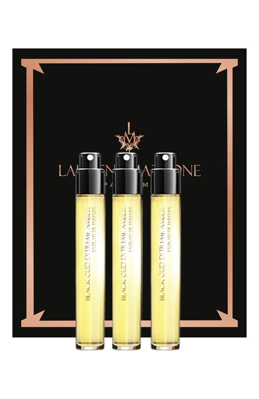 Laurent Mazzone Black Oud Extreme Amber Parfumextrakt Set mit 3 Miniaturen à 5 ml