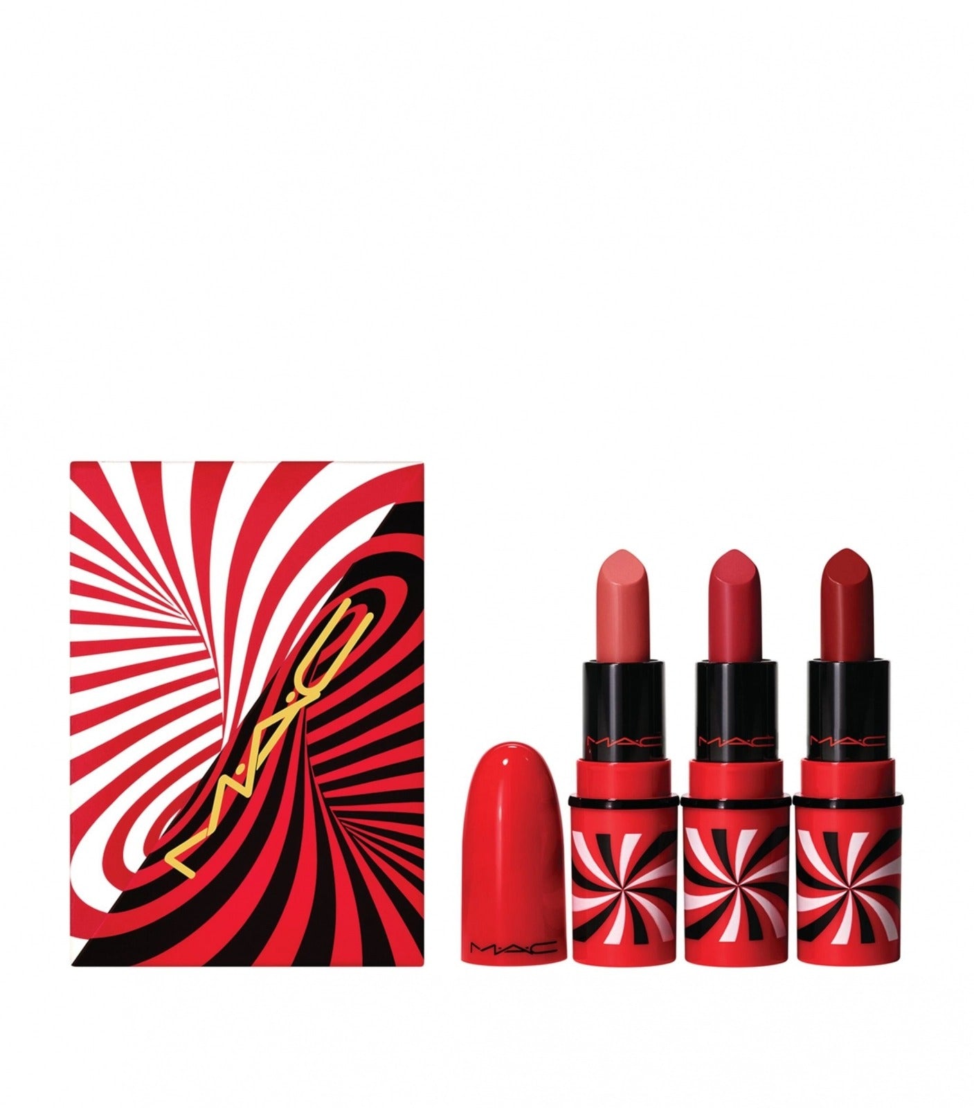 MAC Schminkset Tiny Tricks Set MAC: Mini, Cream Lipstick, Awespicious, 1.7 g + + Mini, Matte, Cream Lipstick, Sleight Of Gran