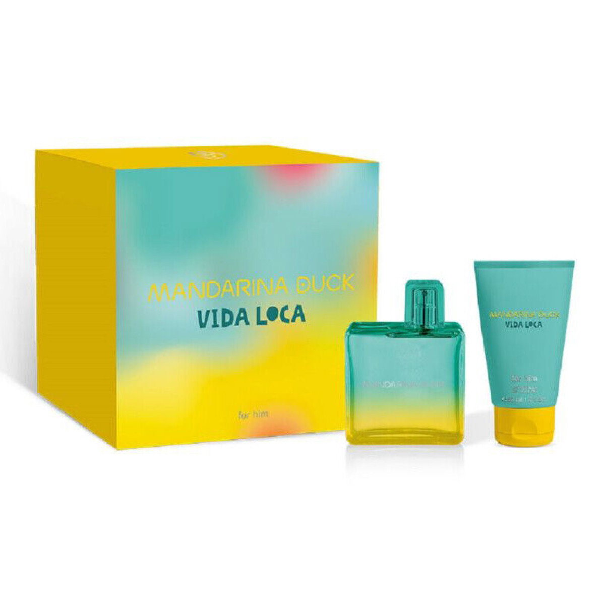 Set Mandarina Duck: Vida Loca, Eau De Toilette, For Men, 100 ml + Vida Loca, Cleansing & Refreshing, Shower Gel, For All Skin Types, 50 ml