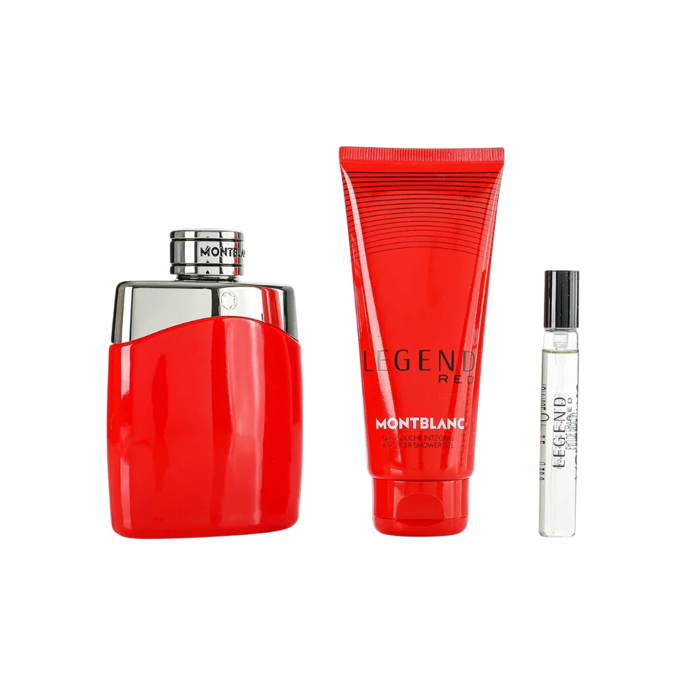 Set Montblanc: Legend Red, Eau De Parfum, For Men, 100 ml + Legend Red, Eau De Parfum, For Men, 7.5 ml + Legend Red, Shower Gel, 100 ml