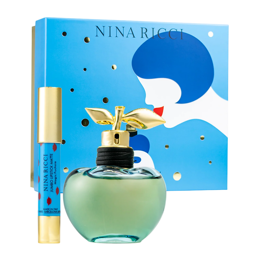 Nina Ricci Luna Eau de Toilette 80 ml mit mattem Fuchsia-Lippenstift 2,5 g