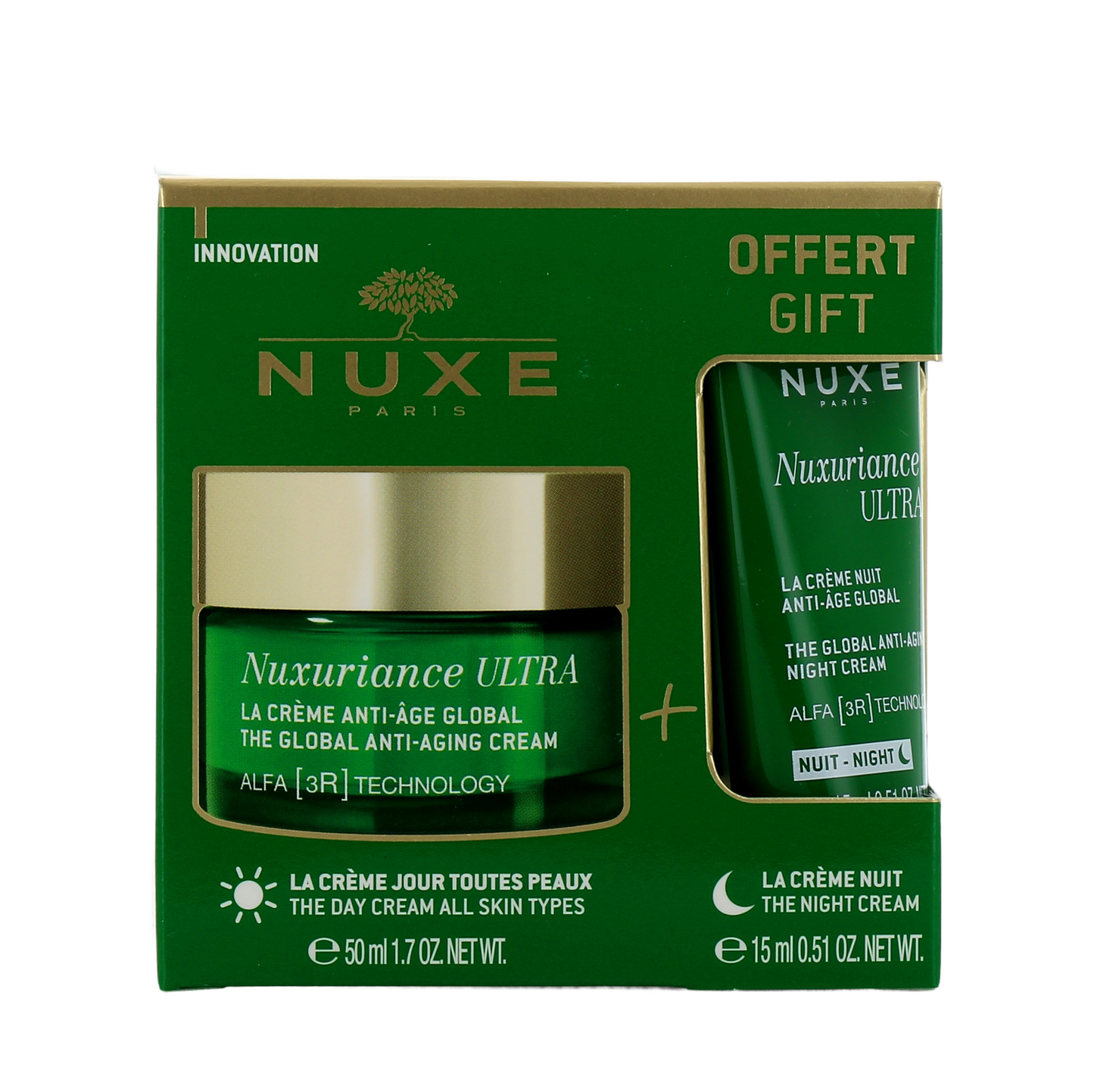 Nuxe Hautpflegeset Set Nuxe: Nuxuriance Ultra, Anti-Ageing, Cream, For Face, 50 ml + Nuxuriance Ultra, Anti-Ageing, Night, Cr