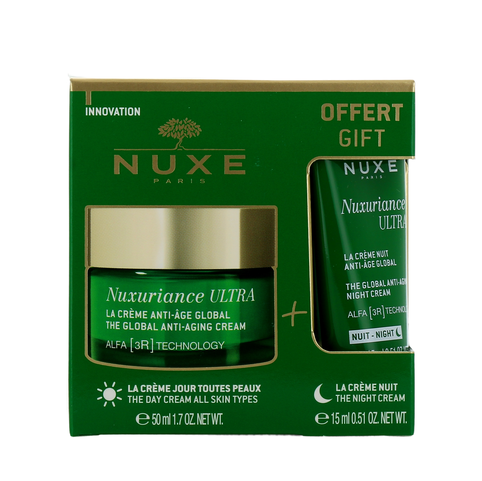 Nuxe Hautpflegeset Set Nuxe: Nuxuriance Ultra, Anti-Ageing, Cream, For Face, 50 ml + Nuxuriance Ultra, Anti-Ageing, Night, Cr