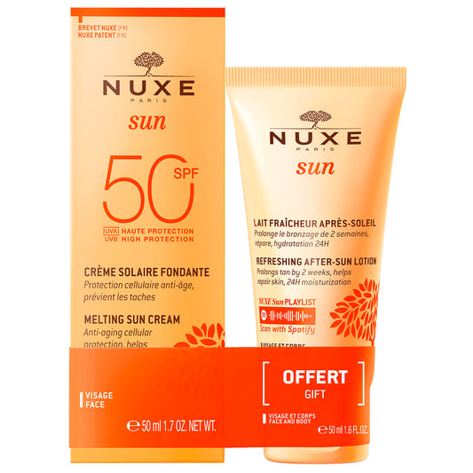 Nuxe Körperpflegeset Set Nuxe: Sun, UV Protection, Sunscreen Cream, For Face, SPF 50, 50 ml + Sun, Sun Protection, After-Sun 