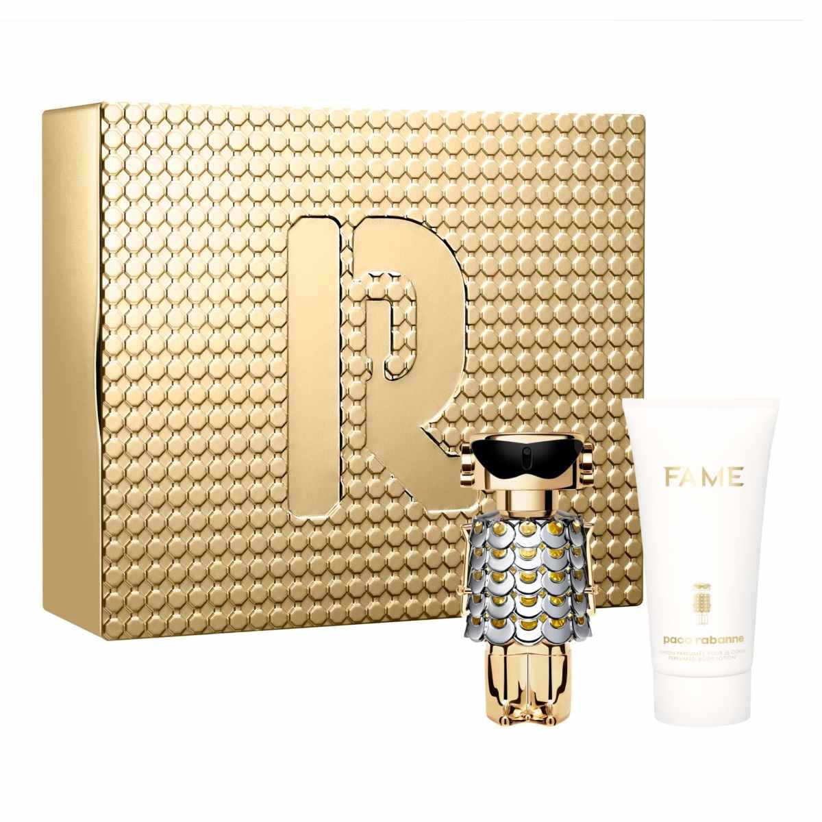 Set Paco Rabanne: Fame, Eau De Parfum, For Women, 50 ml + Fame, Hydrating, Body Lotion, 75 ml
