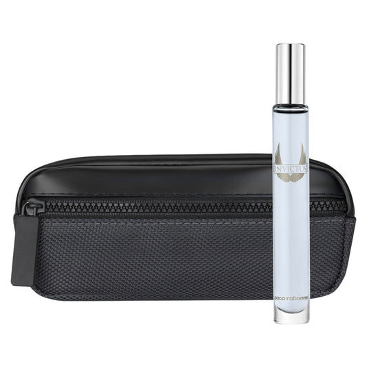 Paco Rabanne Parfümset Set Paco Rabanne: Invictus, Eau De Toilette, For Men, 10 ml *Miniature + Invictus, Travel, Pouch, Blac