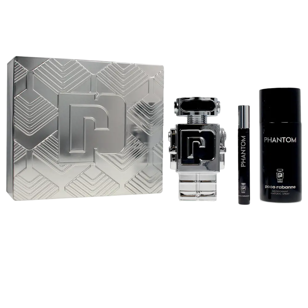 Set Paco Rabanne: Phantom, Eau De Toilette, For Men, 100 ml + Phantom, Eau De Toilette, For Men, 10 ml + Phantom, Deodorant Spray, For Men, 150 ml
