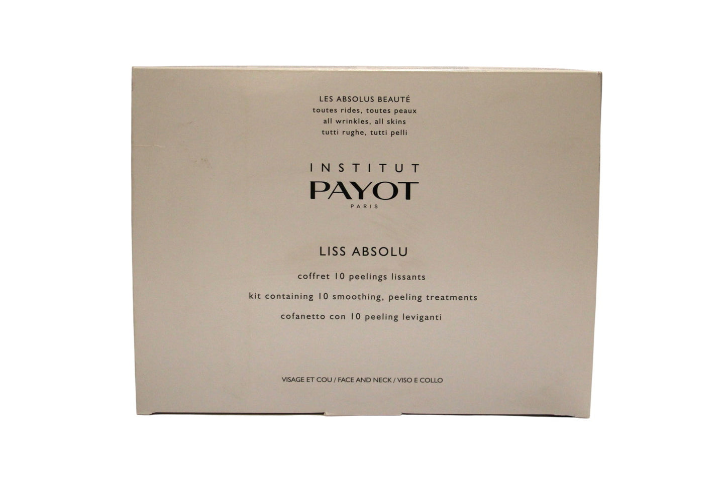 Set Payot: Liss Absolu, Eliminates Impurities, Peeling Powder, 10 pcs, 5 g + Liss Absolu, Eliminates Impurities, Peeling Lotion, 10 pcs, 10 ml + Liss Absolu, Hyaluronic Acid, Hydrating, Cream Mask, For Face, 10 pcs, 20 g
