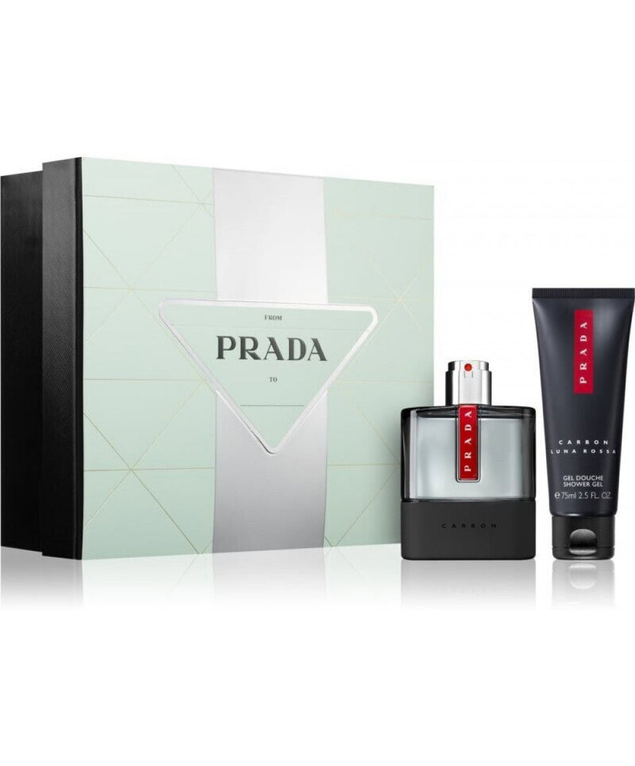 Prada Luna Rossa Carbon Geschenkset mit Eau de Toilette 50 ml und Shower Gel 75 ml