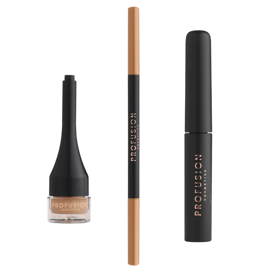 Profusion Cosmetics Ultimate Brow Sculpt Set Blonde mit Augenbrauengel, Creme-Augenbrauenstift und Pomade
