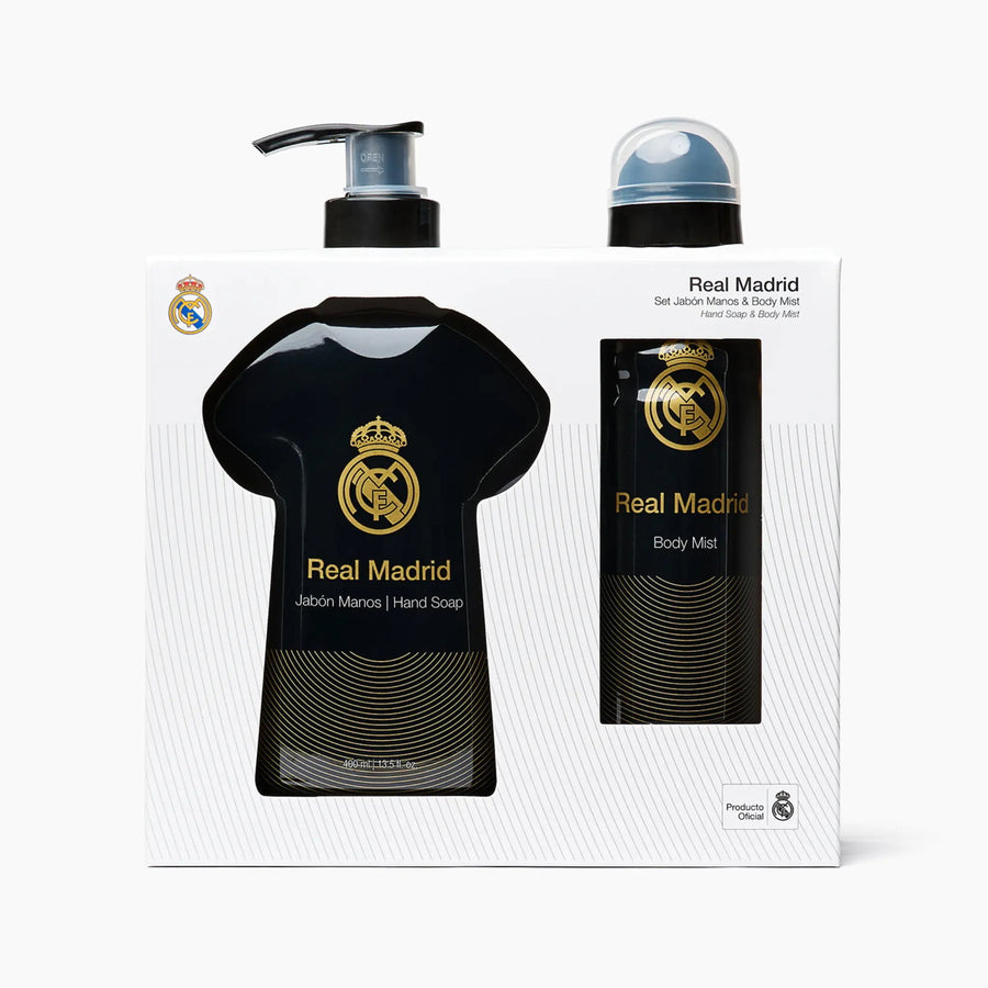 Real Madrid Pflege-Set mit Flüssigseife 400 ml und Duftspray für Herren 180 ml
