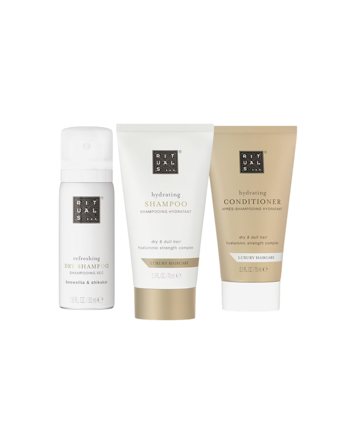 Rituals Haarpflege-Set mit Shampoo Conditioner und Trockenshampoo