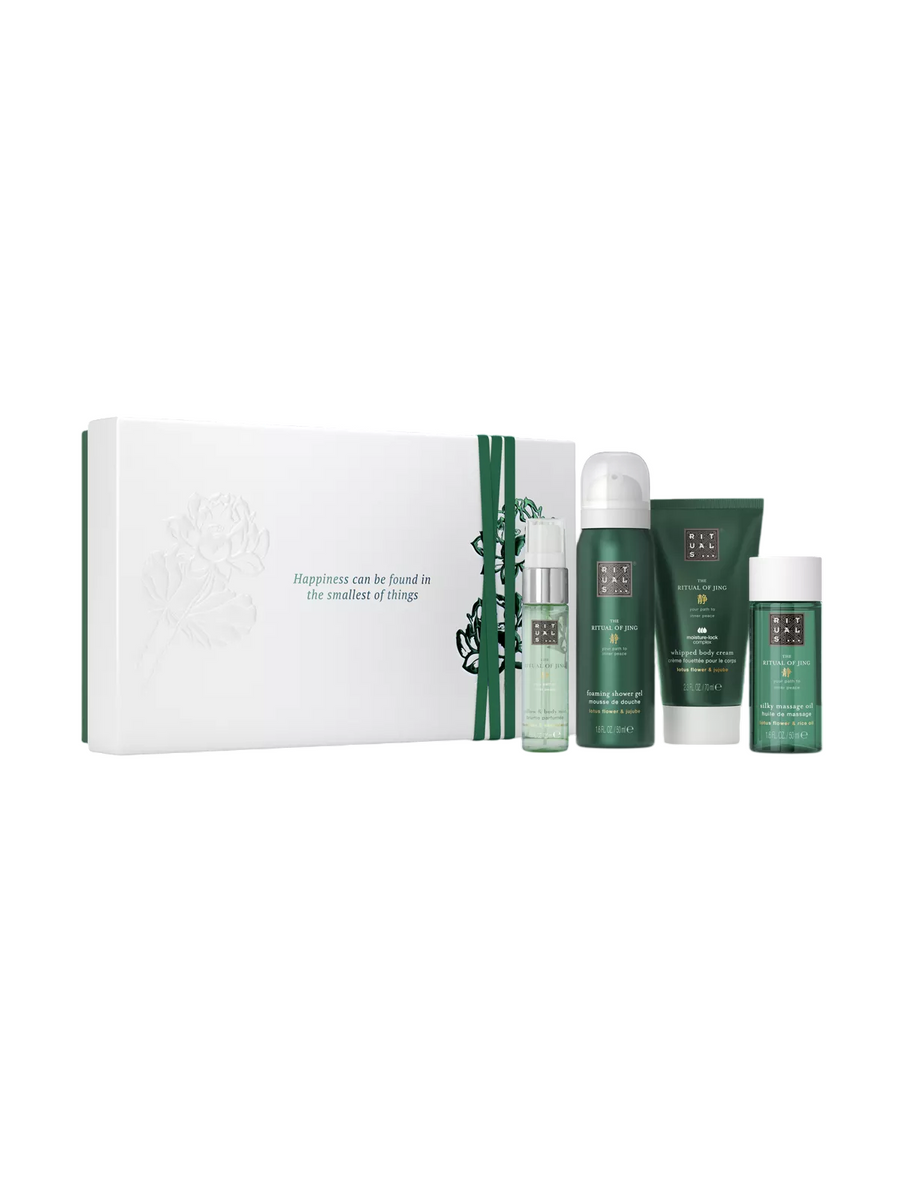 Rituals The Ritual of Jing Geschenkset mit Duschgel Körpercreme Körperöl und Kissenspray