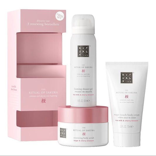 Rituals Parfümset Set Rituals: The Ritual Of Sakura, Shower Mousse, 50 ml + The Ritual Of Sakura, Rejuvenating, Body Scrub, 1