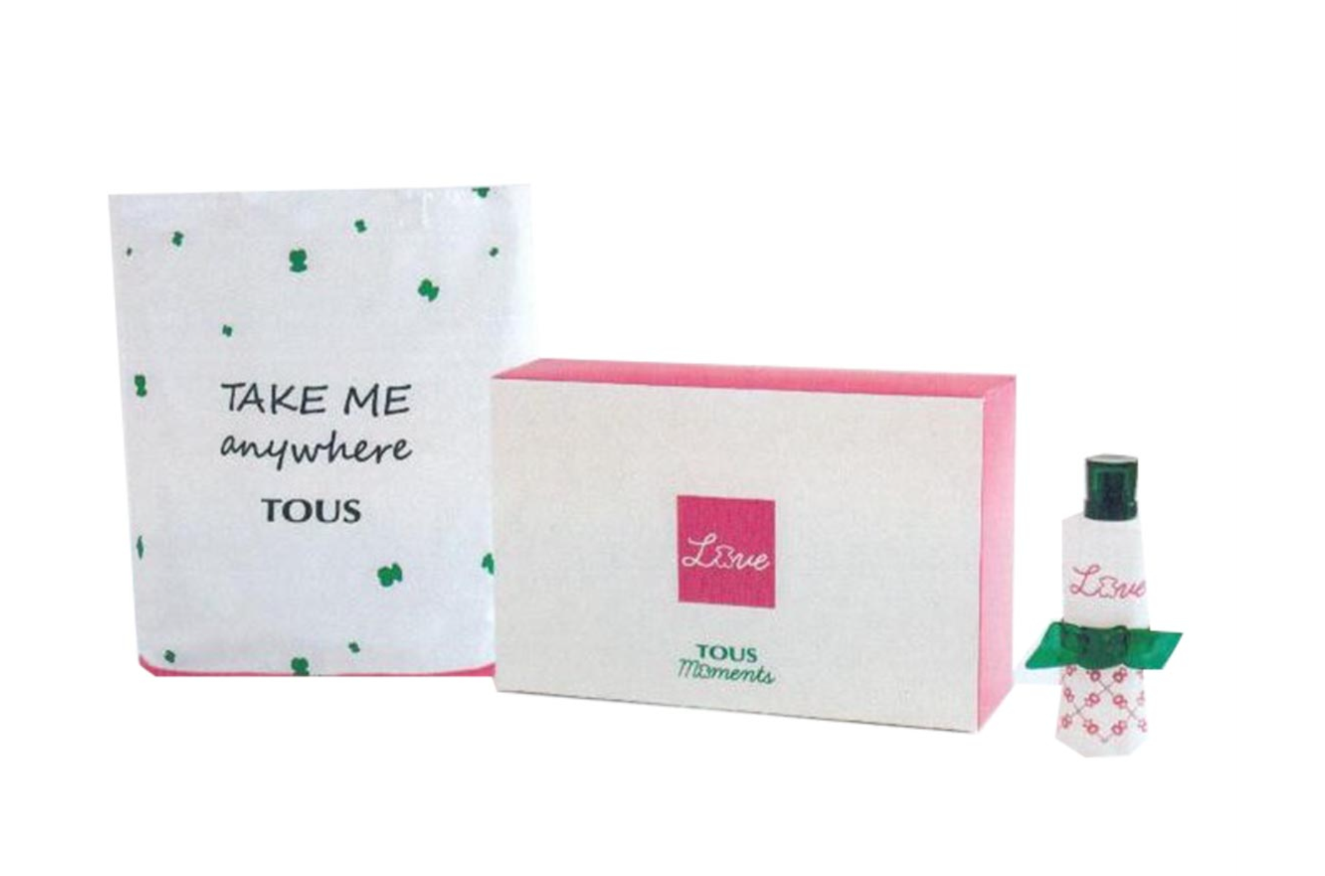 Tous Parfümset Take Me Anywhere Set Tous: Love Moments, Eau De Toilette, For Women, 90 ml + Love Moments, Textile Bag, Collap