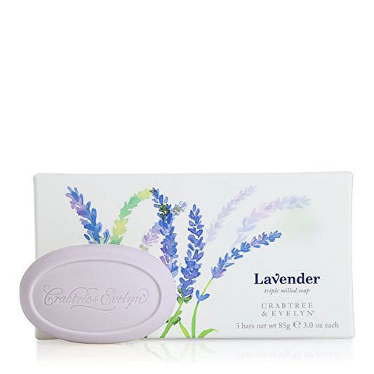 Crabtree & Evelyn Set Trio, Crabtree & Evelyn, Lavander, Hydratisierend, Seifenstück, 3 stk, 85 g Regular