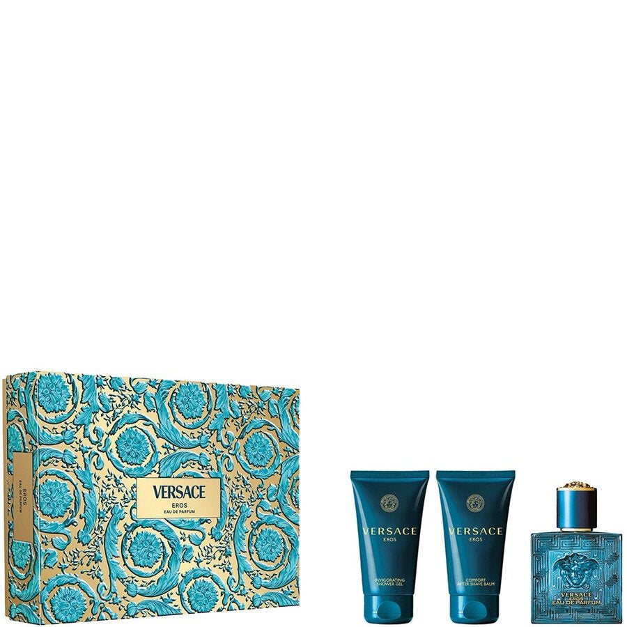Versace Pour Homme Geschenkset mit Eau de Toilette, After-Shave-Balsam und Duschgel, 3 x 50 ml