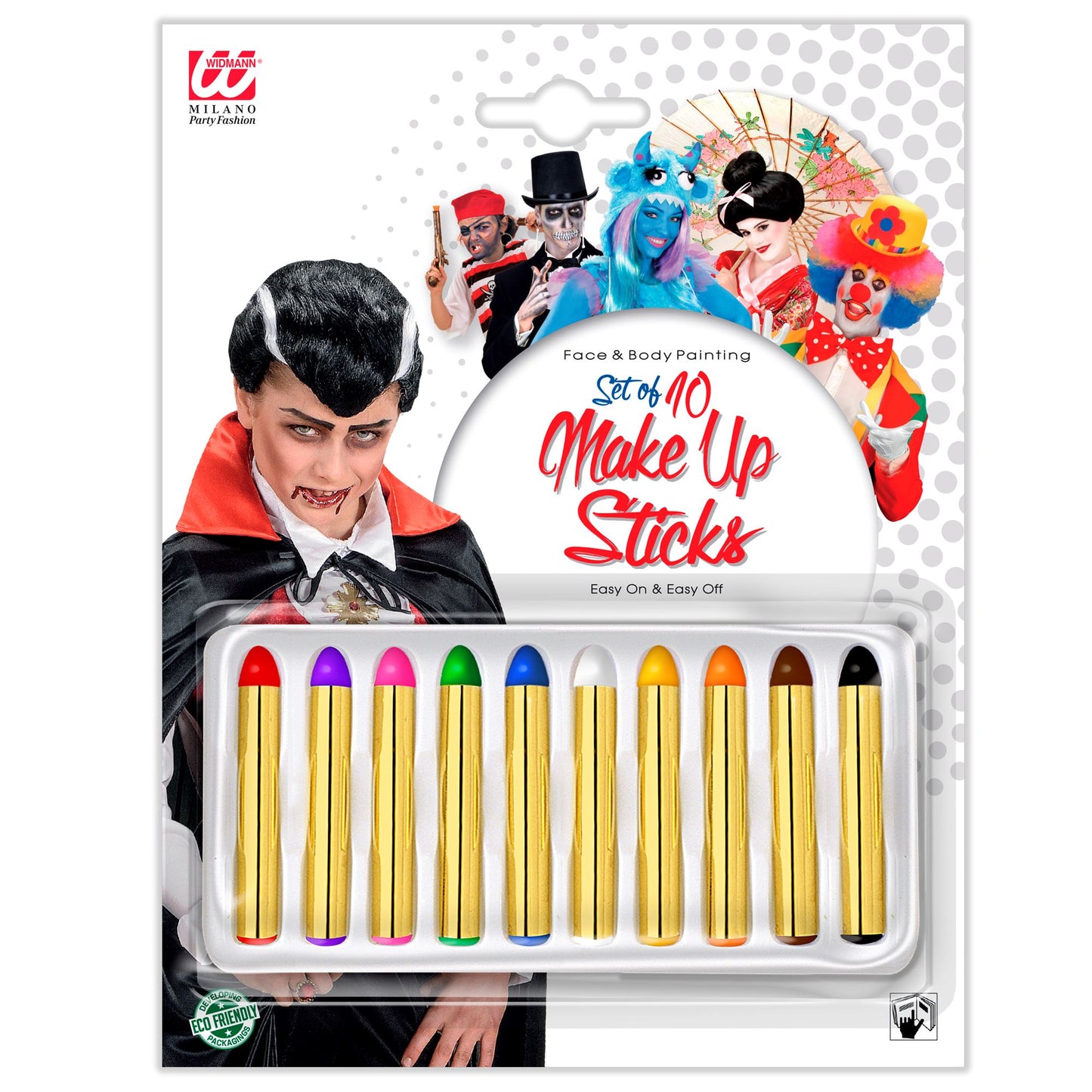 "Set von 10 SCHMINKSTIFTEN" - 24 ml – Vorderansicht