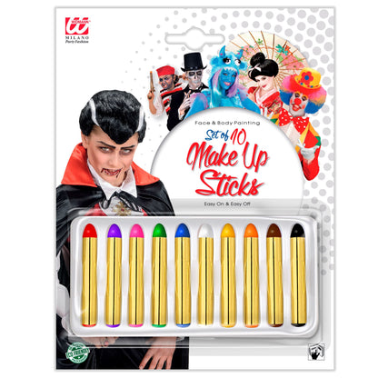 "Set von 10 SCHMINKSTIFTEN" - 24 ml – Vorderansicht