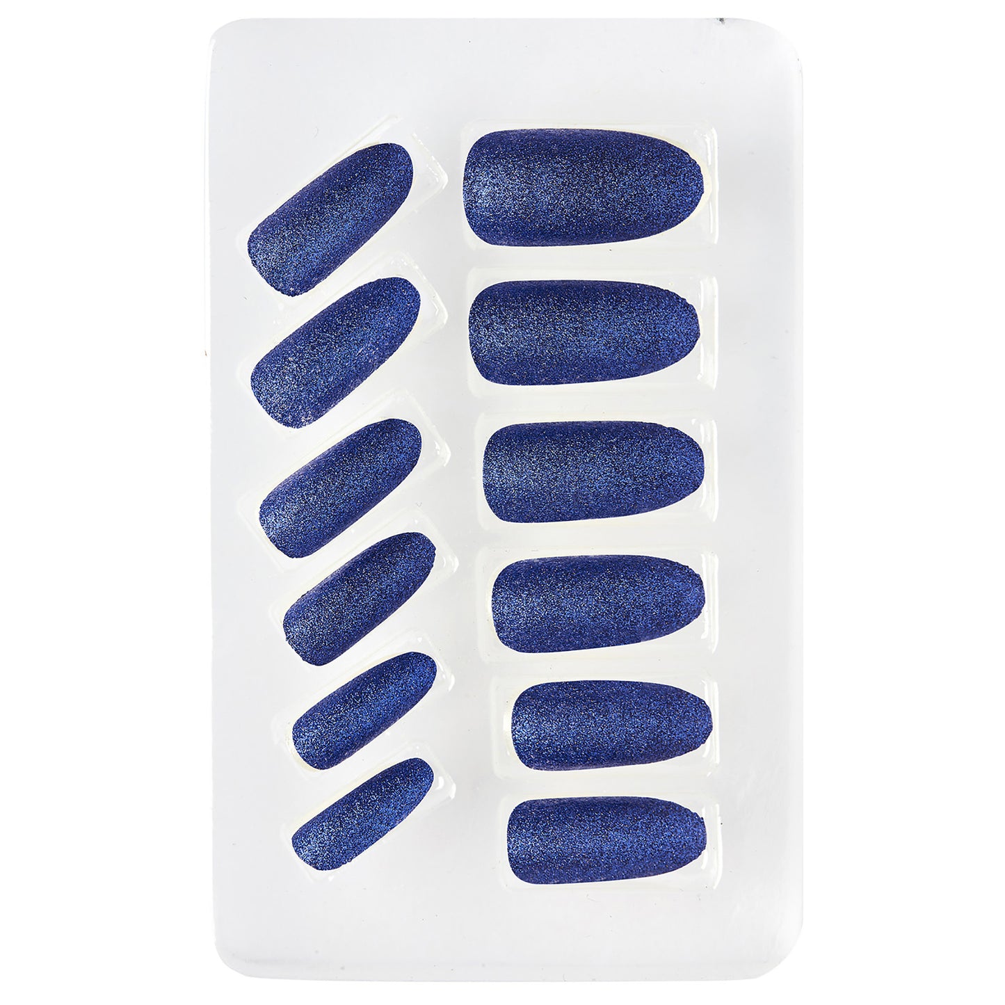 "Set von 12 SELBSTKLEBENDEN FINGERNÄGELN - BLAU" – Detailansicht