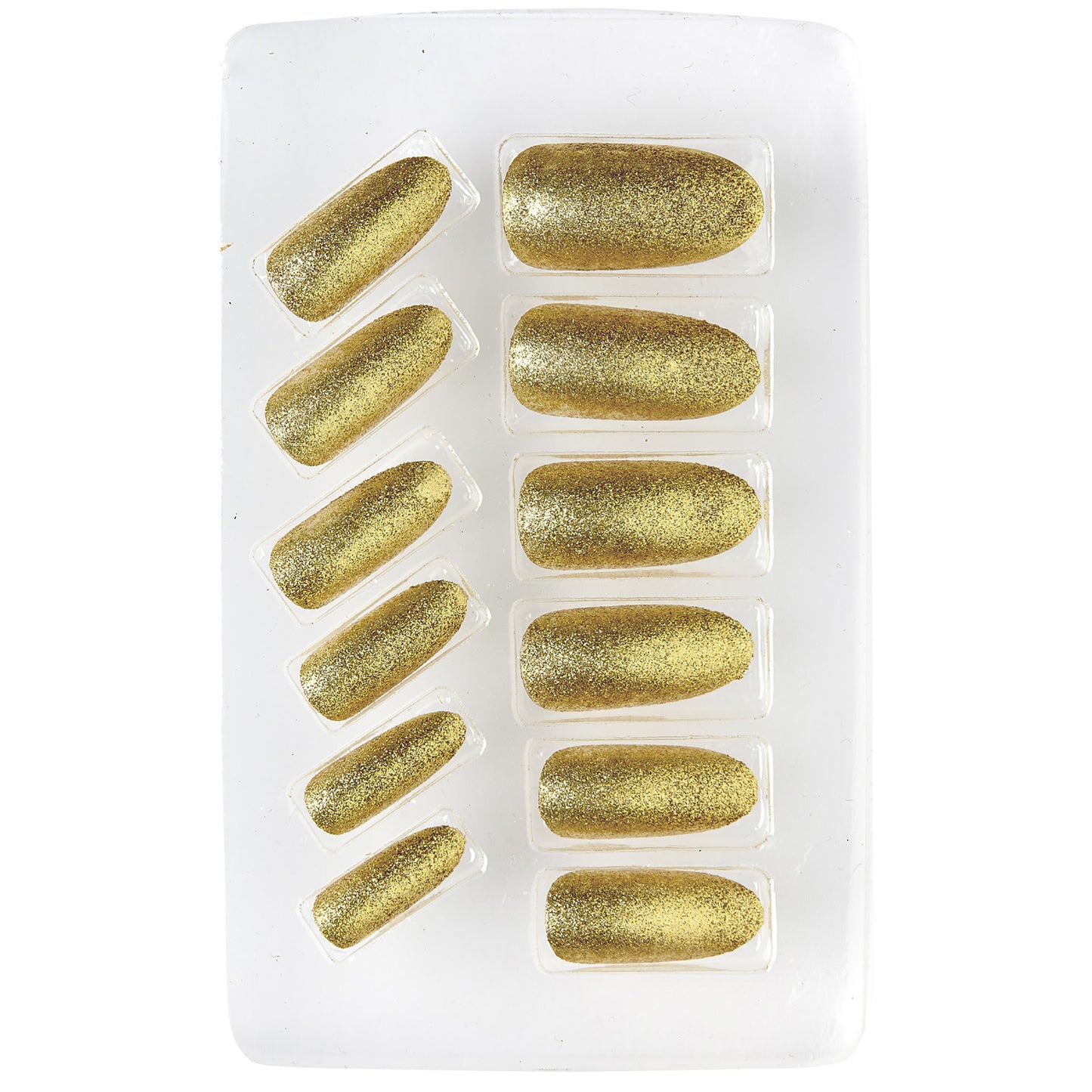 "Set von 12 SELBSTKLEBENDEN FINGERNÄGELN - GOLD" – Detailansicht