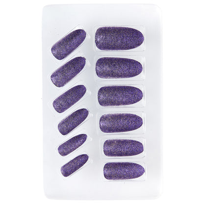 "Set von 12 SELBSTKLEBENDEN FINGERNÄGELN - VIOLETT" – Detailansicht