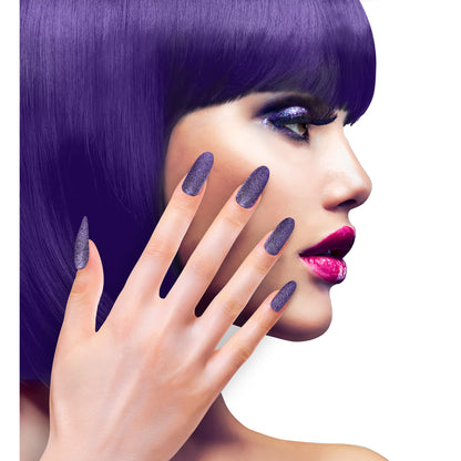 "Set von 12 SELBSTKLEBENDEN FINGERNÄGELN - VIOLETT" – Ansicht 3