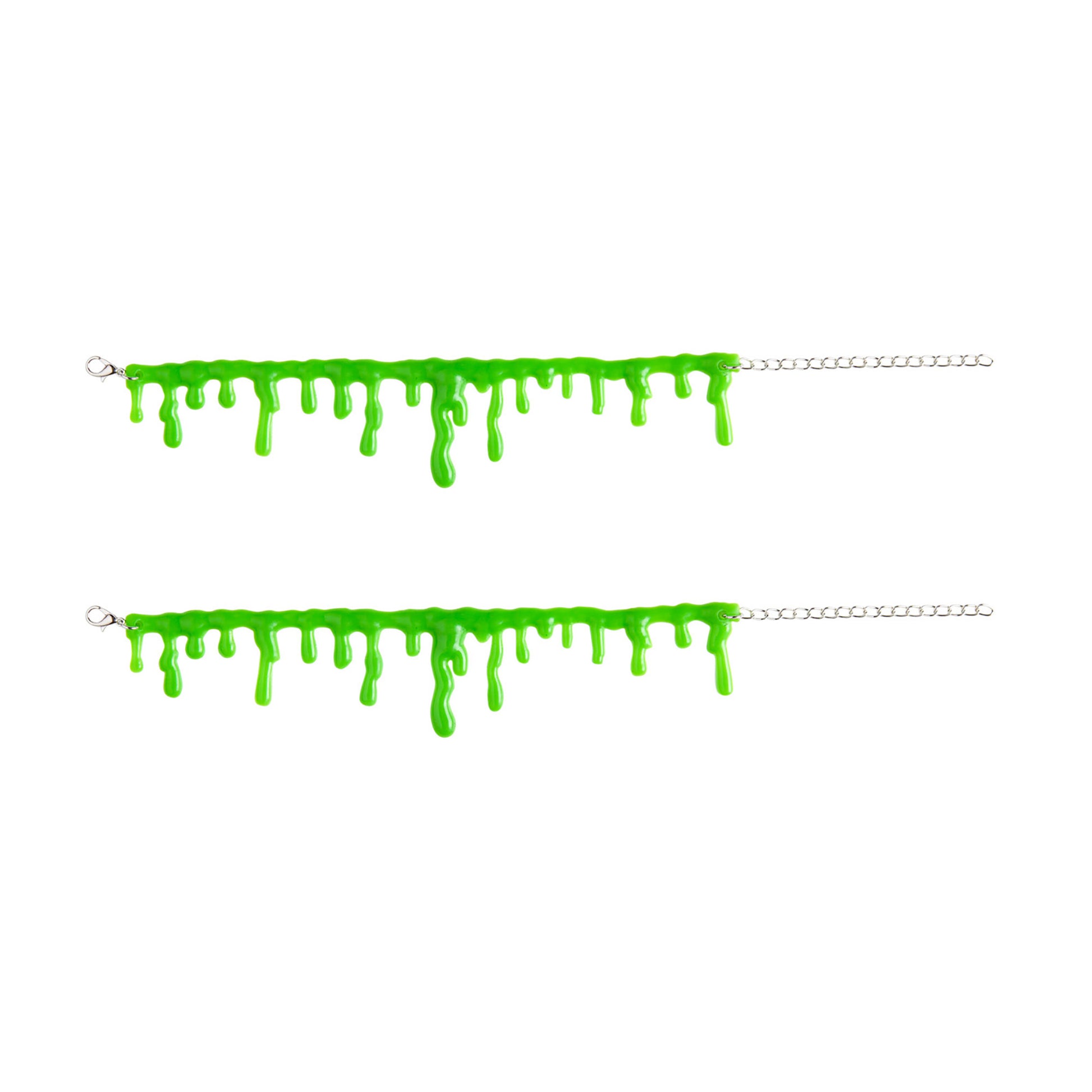 "Set von 2 ARMBÄNDERN MIT TROPFEN AUS SLIME" – Vorderansicht