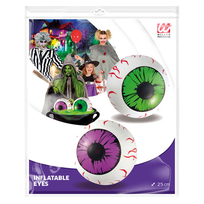 "Set von 2 AUFBLASBAREN AUGEN" 25 cm – Detailansicht
