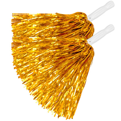 "SET VON 2 GOLDENEN POMPONS" – Vorderansicht