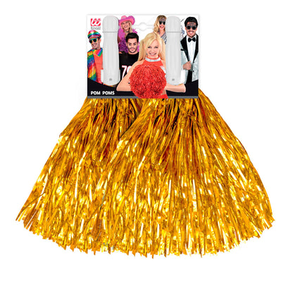 "SET VON 2 GOLDENEN POMPONS" – Detailansicht