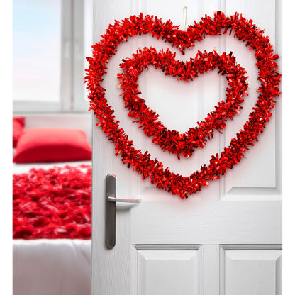 "SET VON 2 HERZEN AUS LAMETTA" 28 & 45 cm – Ansicht 4