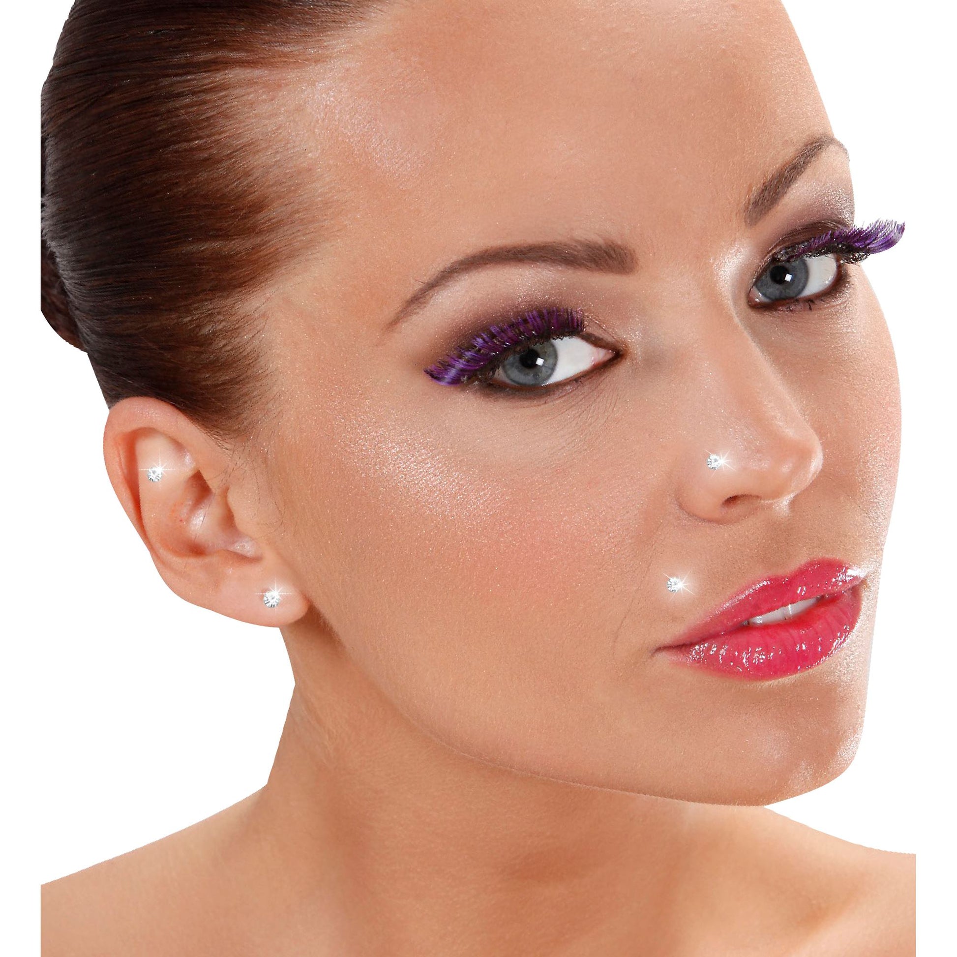 "Set von 2 MAGNET-PIERCING MIT BRILLIANT" – Vorderansicht