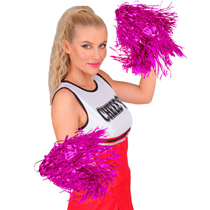 "SET VON 2 METALLIC PINKEN POMPONS" – Ansicht 4