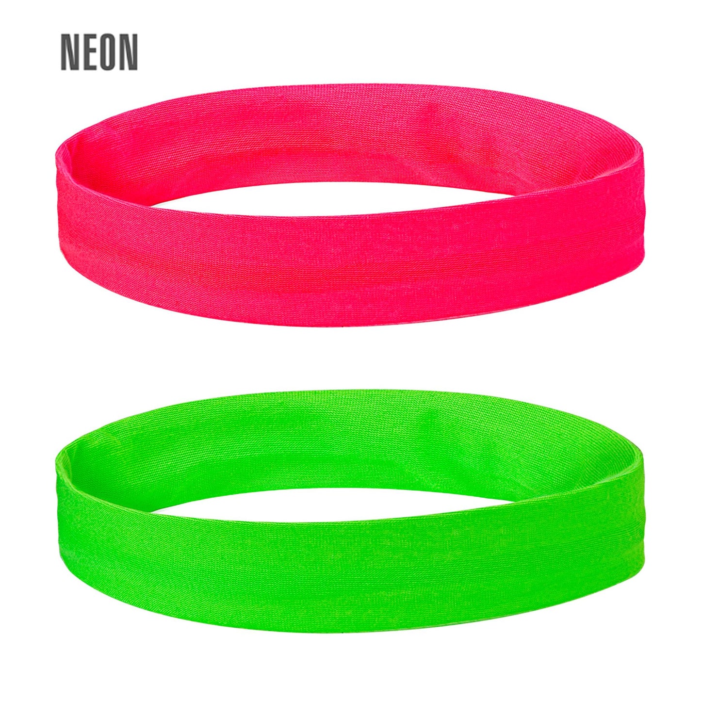 "Set von 2 NEON STIRNBÄNDERN" – Vorderansicht