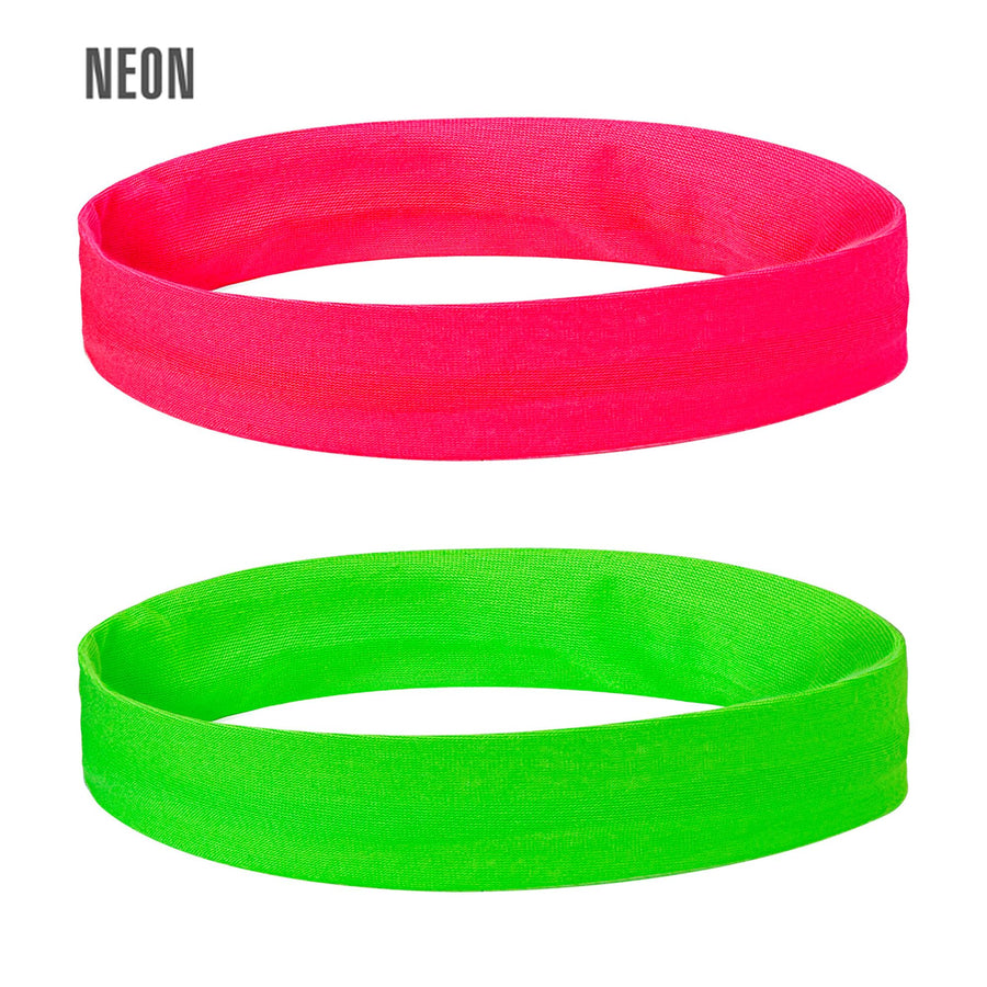 "Set von 2 NEON STIRNBÄNDERN" – Vorderansicht