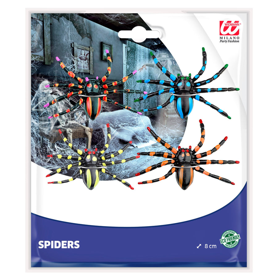 "Set von 4 BUNTEN SPINNEN" 7,5 cm – Detailansicht