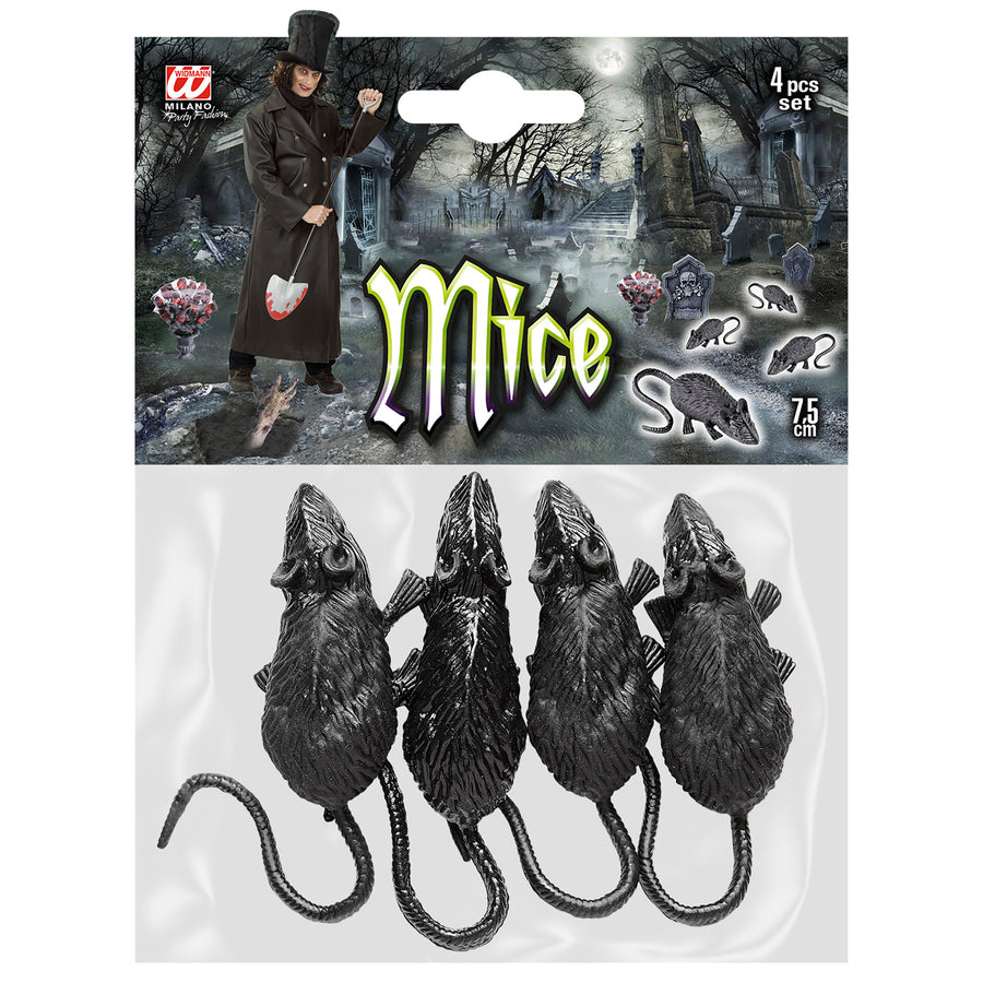 Set von "4 MÄUSEN" 9 cm – Detailansicht